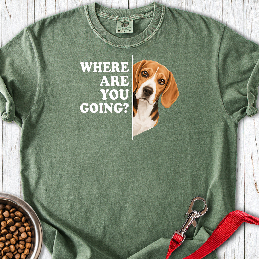 Beagle Where Are You Going Premium Tee — Moss