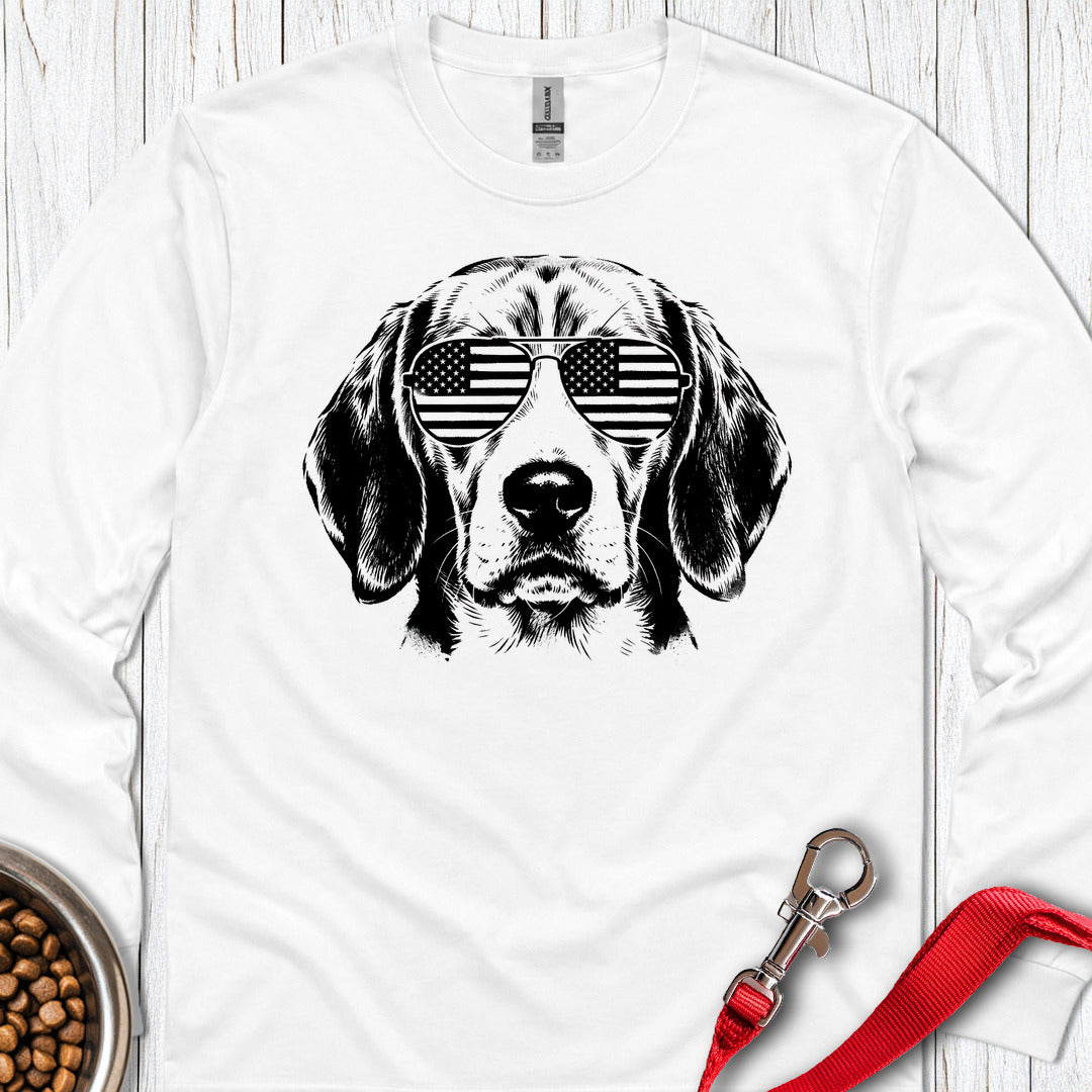 Beagles USA Long Sleeve — White