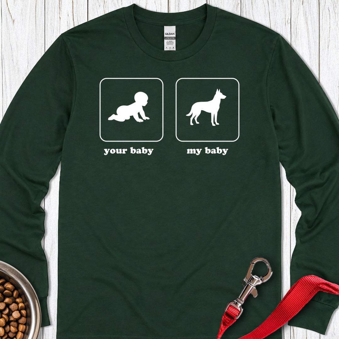 Belgian Malinois Baby Long Sleeve — Forest Green