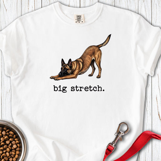 Belgian Malinois Big Stretch Premium Tee White