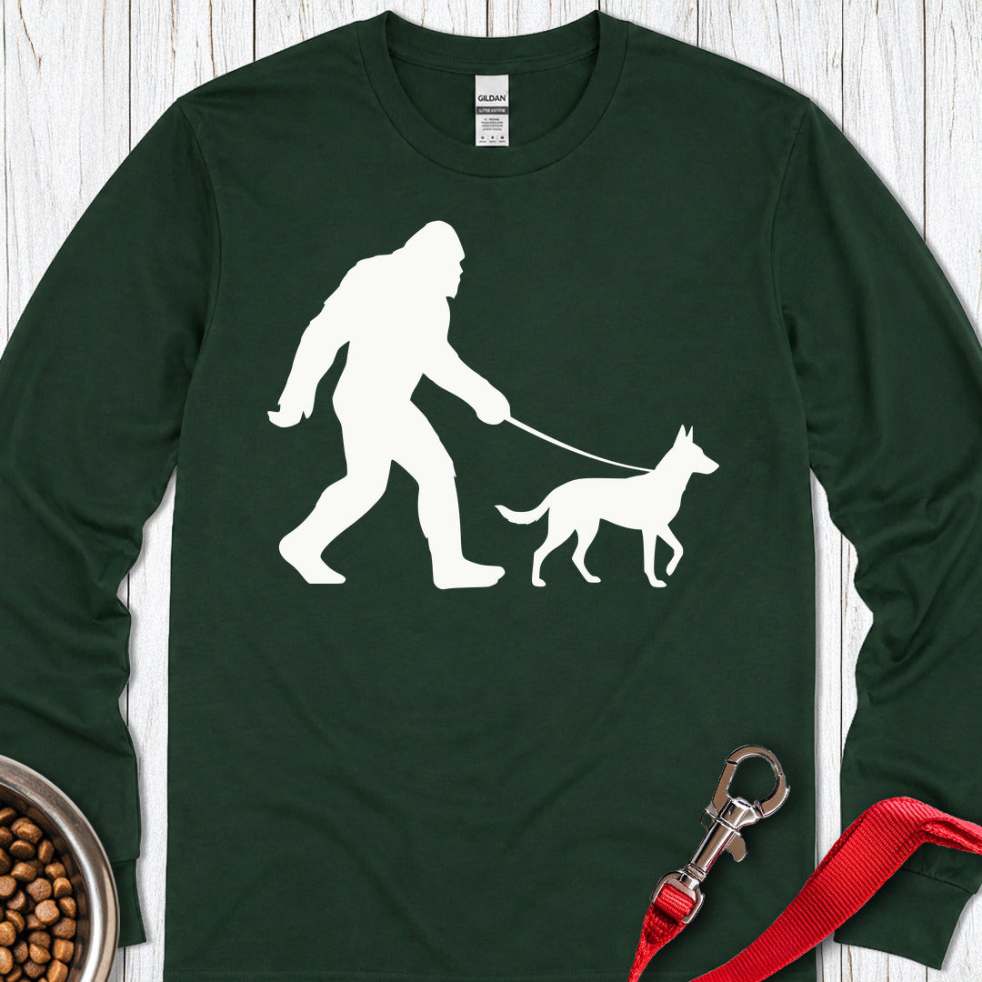 Belgian Malinois Bigfoot Long Sleeve — Forest Green