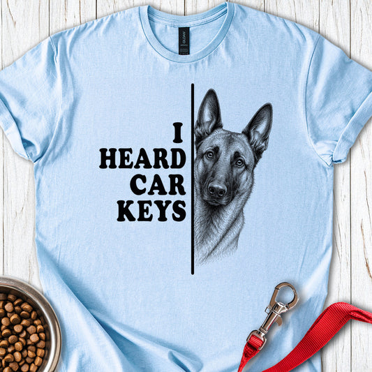 Belgian Malinois Car Keys Light Blue