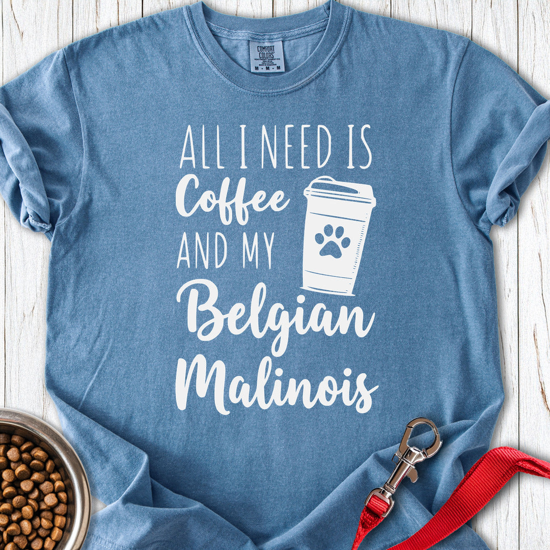 Belgian Malinois & Coffee Premium Tee Blue Jean