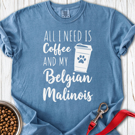Belgian Malinois & Coffee Premium Tee Blue Jean