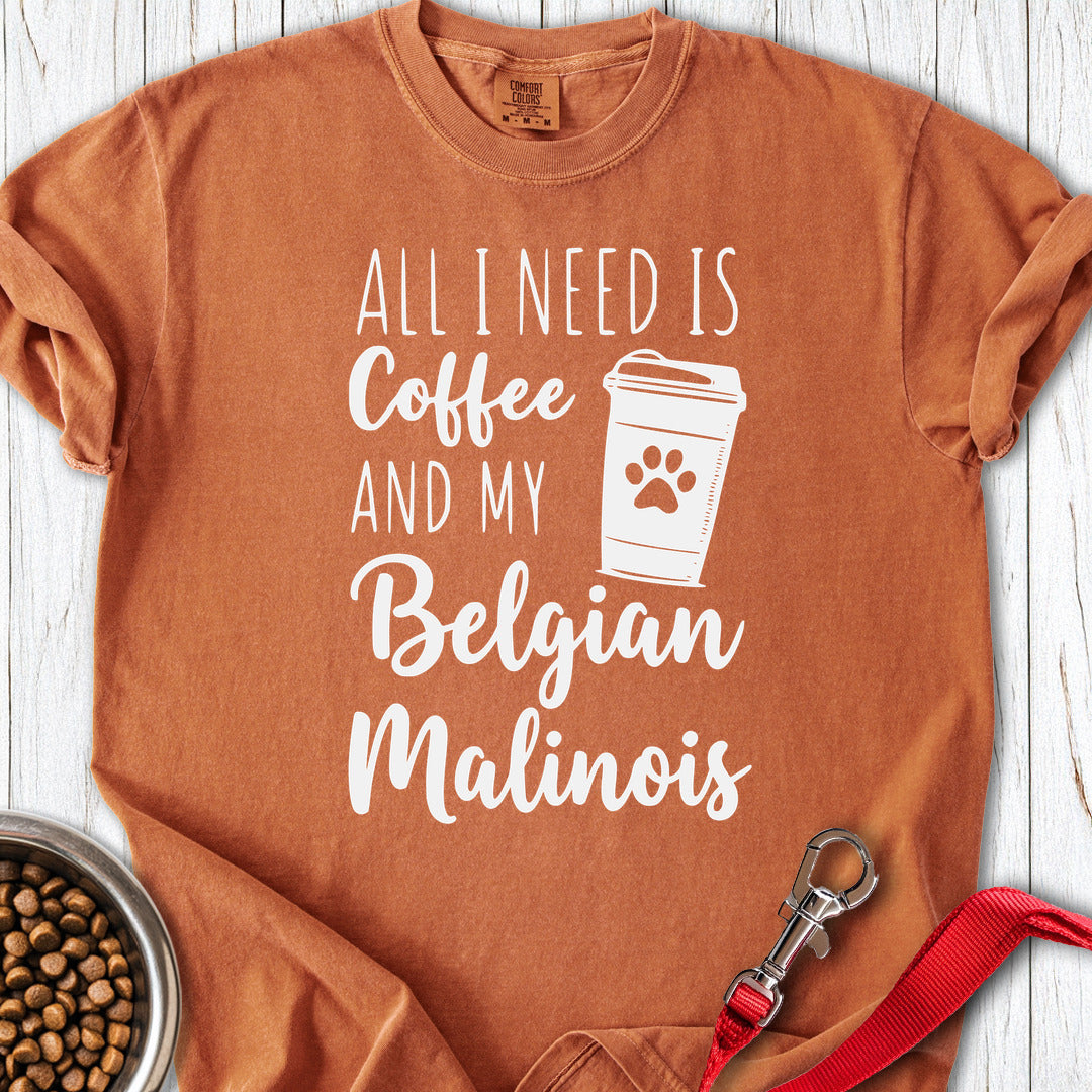 Belgian Malinois & Coffee Premium Tee Yam