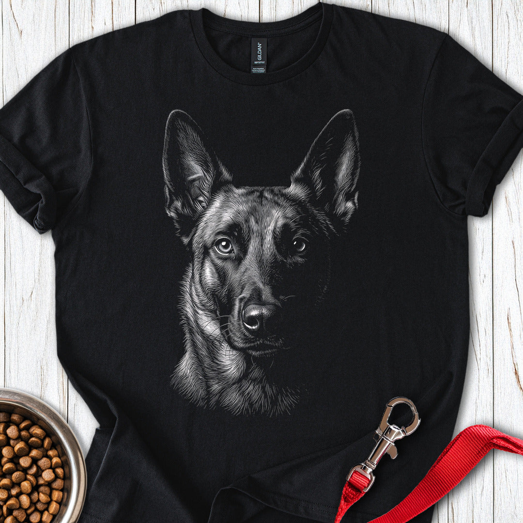 Belgian Malinois Engraved — Black