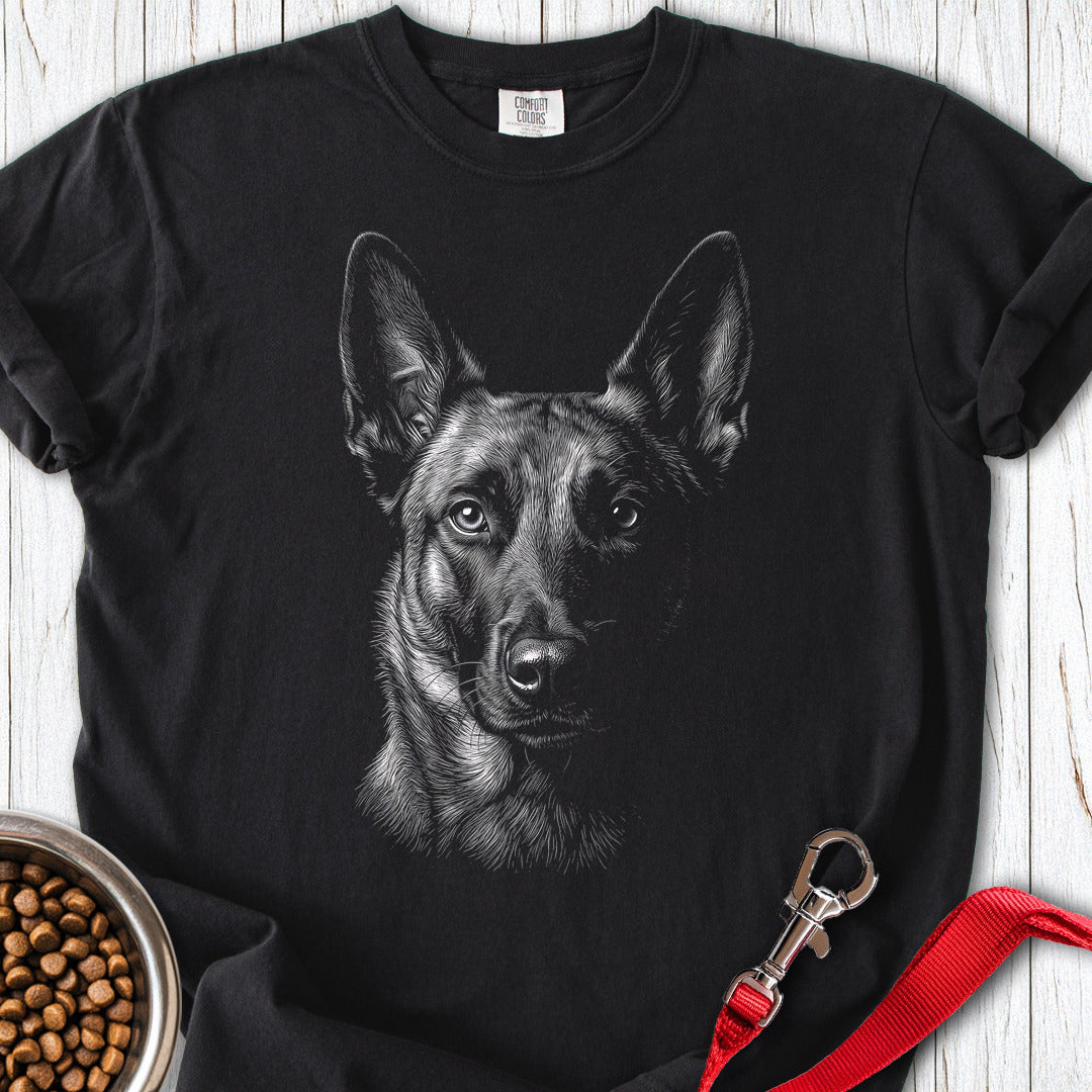 Belgian Malinois Engraved Premium Tee — Black