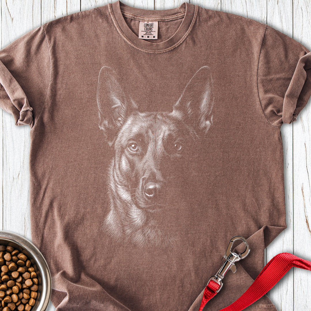 Belgian Malinois Engraved Premium Tee — Espresso