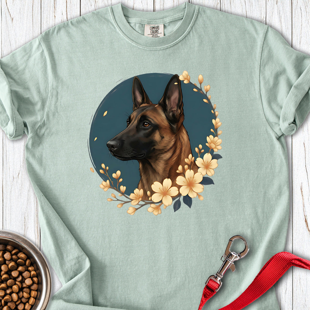 Belgian Malinois Flowers Premium Tee Bay