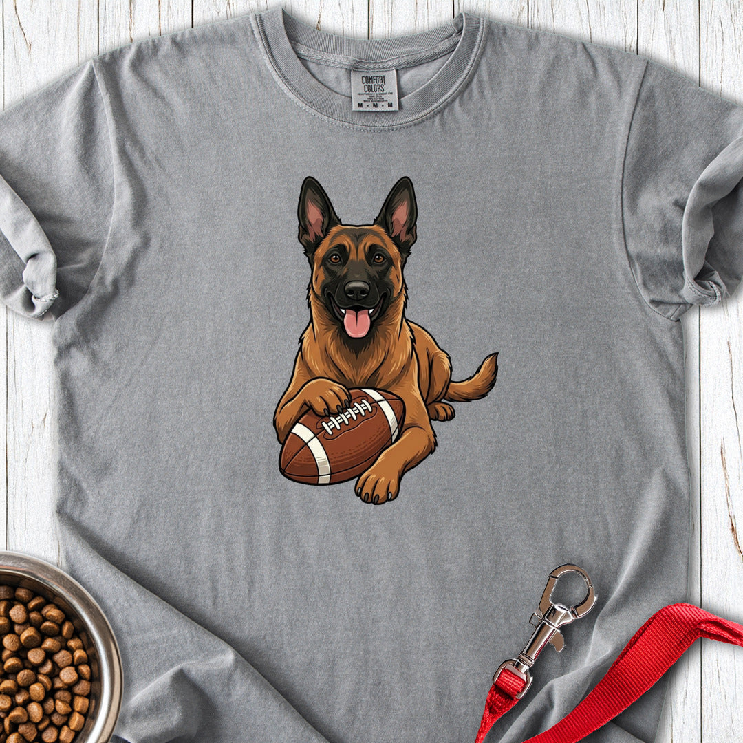 Belgian Malinois Football Premium Tee Grey