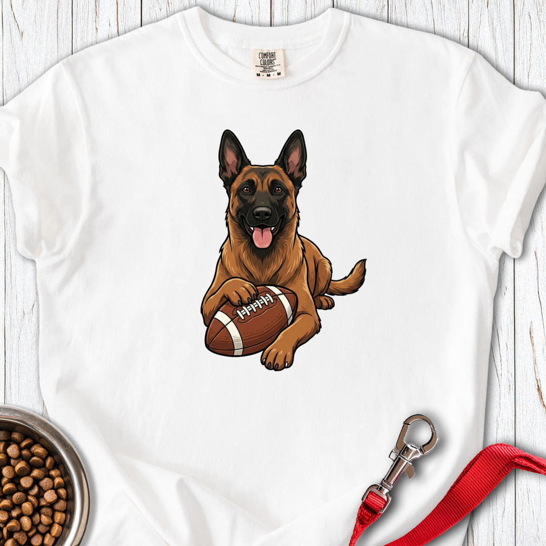 Belgian Malinois Football Premium Tee White