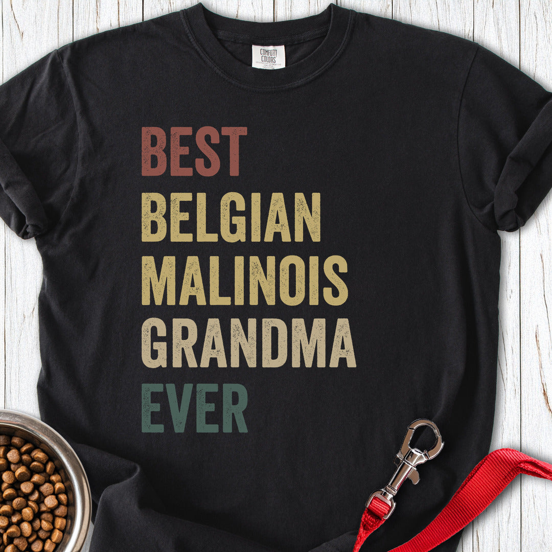 Belgian Malinois Grandma Premium Tee Black