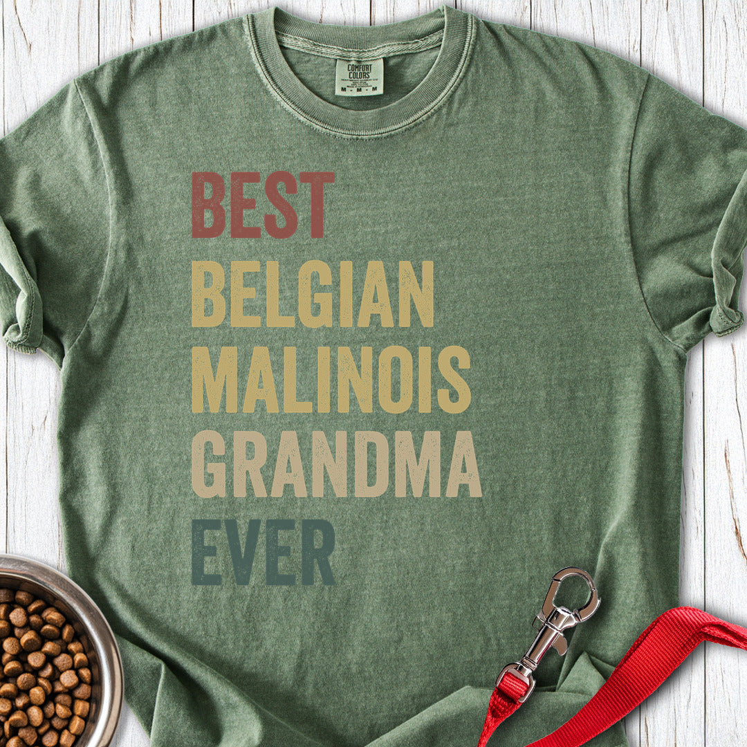 Belgian Malinois Grandma Premium Tee Moss