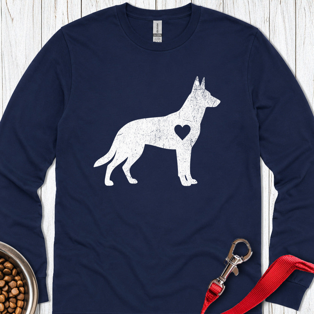 Belgian Malinois Love Long Sleeve — Navy