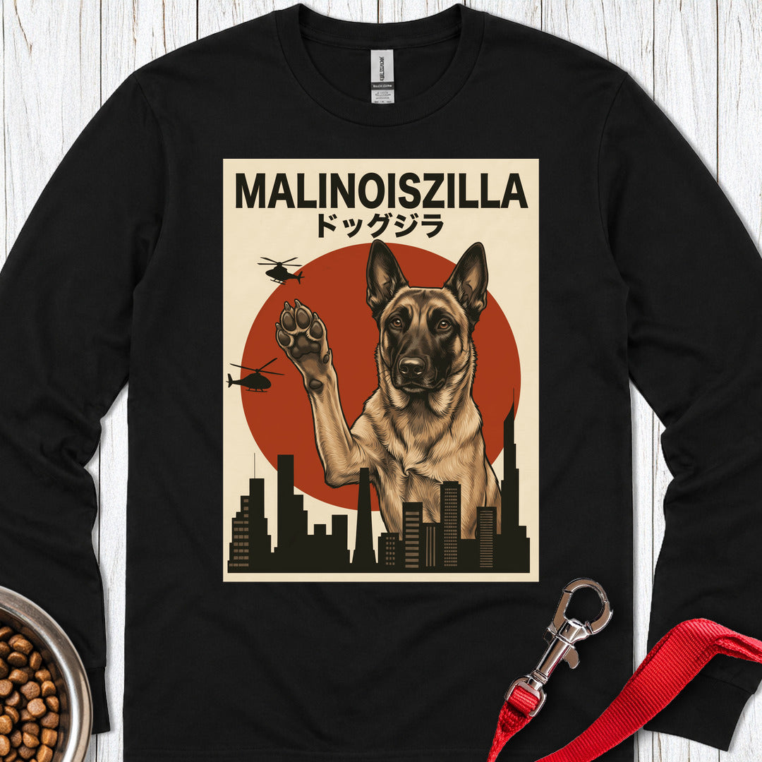 Belgian Malinois Malinoiszilla Long Sleeve — Black
