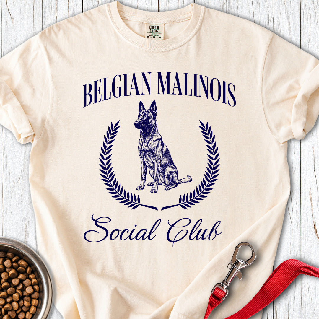 Belgian Malinois Social Club Premium Tee Ivory
