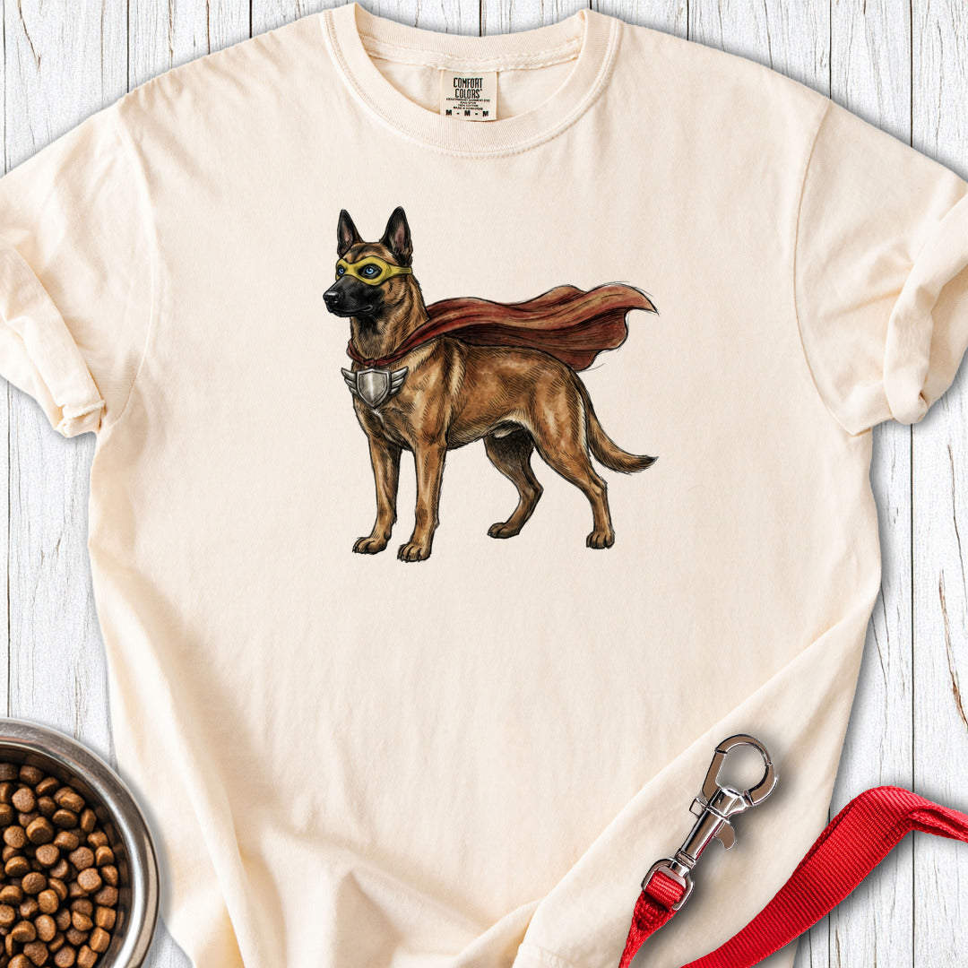 Belgian Malinois Superhero Premium Tee Ivory