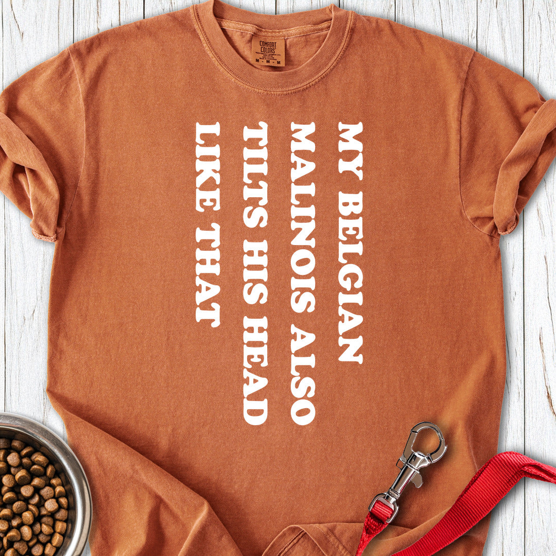 Belgian Malinois Tilt His Head Premium Tee Yam