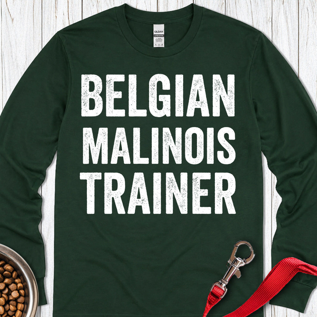 Belgian Malinois Trainer Long Sleeve — Forest Green