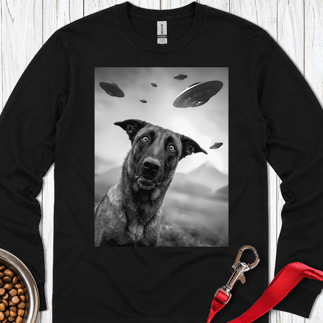 Belgian Malinois UFO Long Sleeve — Black