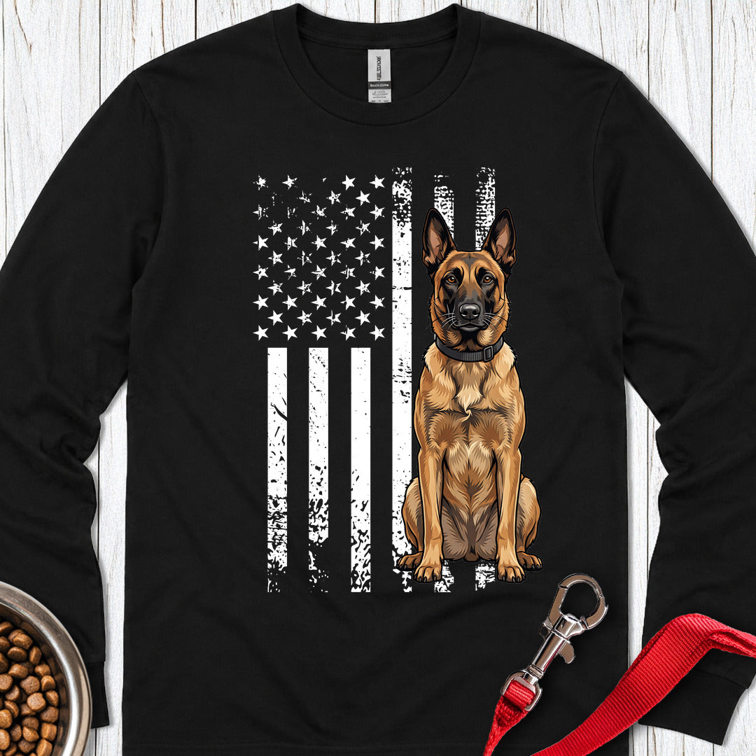 Belgian Malinois USA Long Sleeve — Black