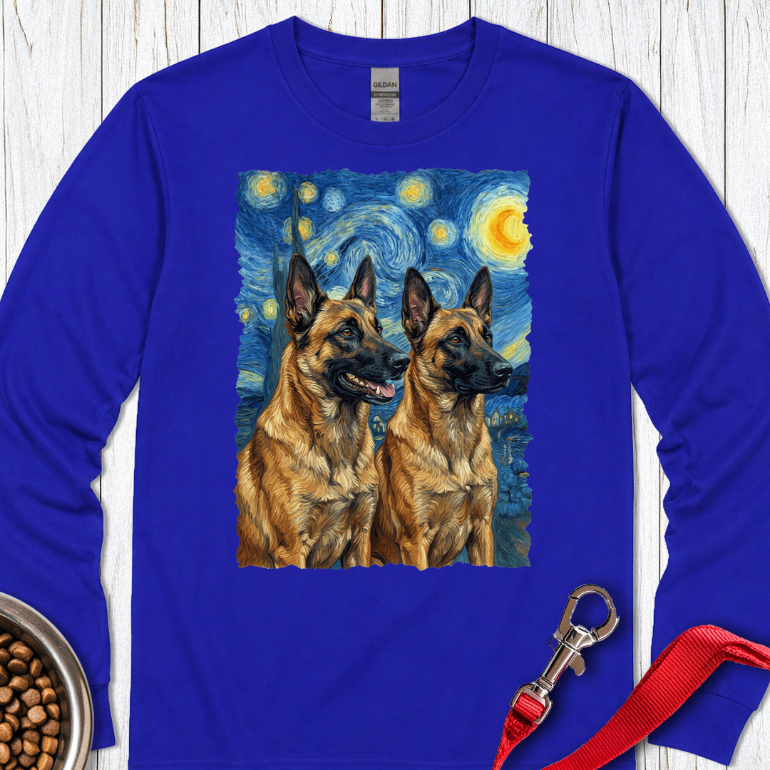 Belgian Malinois Van Gogh Long Sleeve — Royal