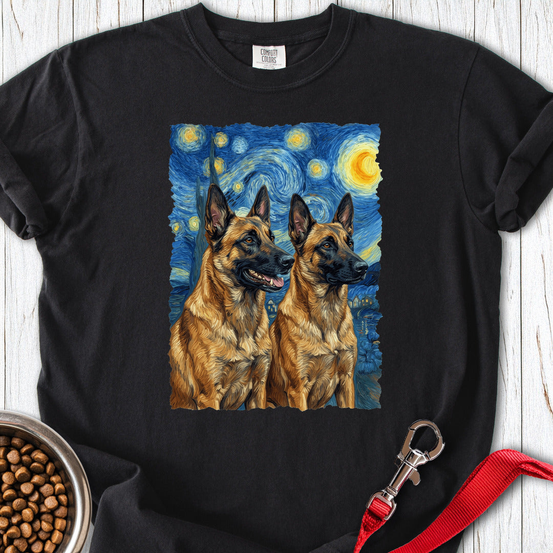 Belgian Malinois Van Gogh Premium Tee Black