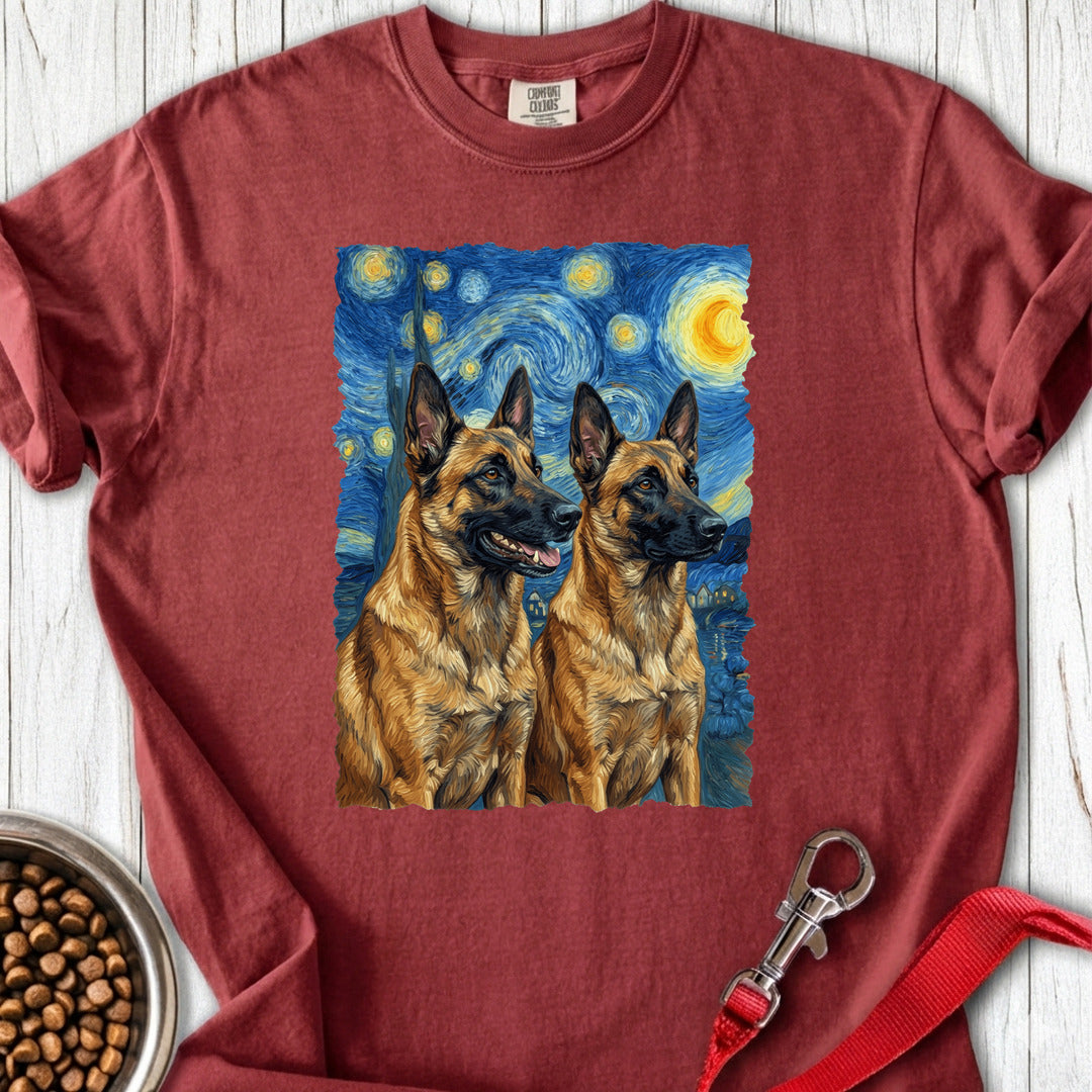 Belgian Malinois Van Gogh Premium Tee Brick
