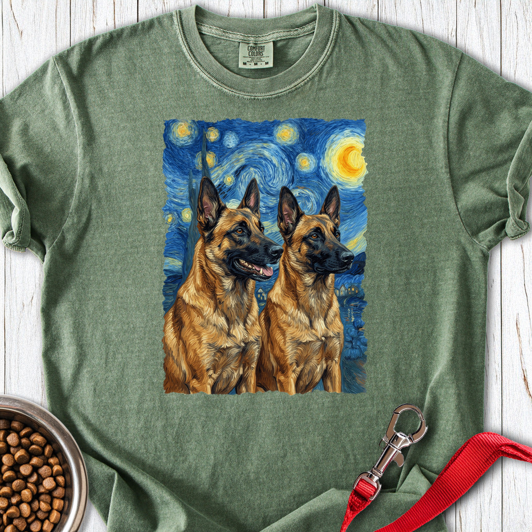 Belgian Malinois Van Gogh Premium Tee Moss