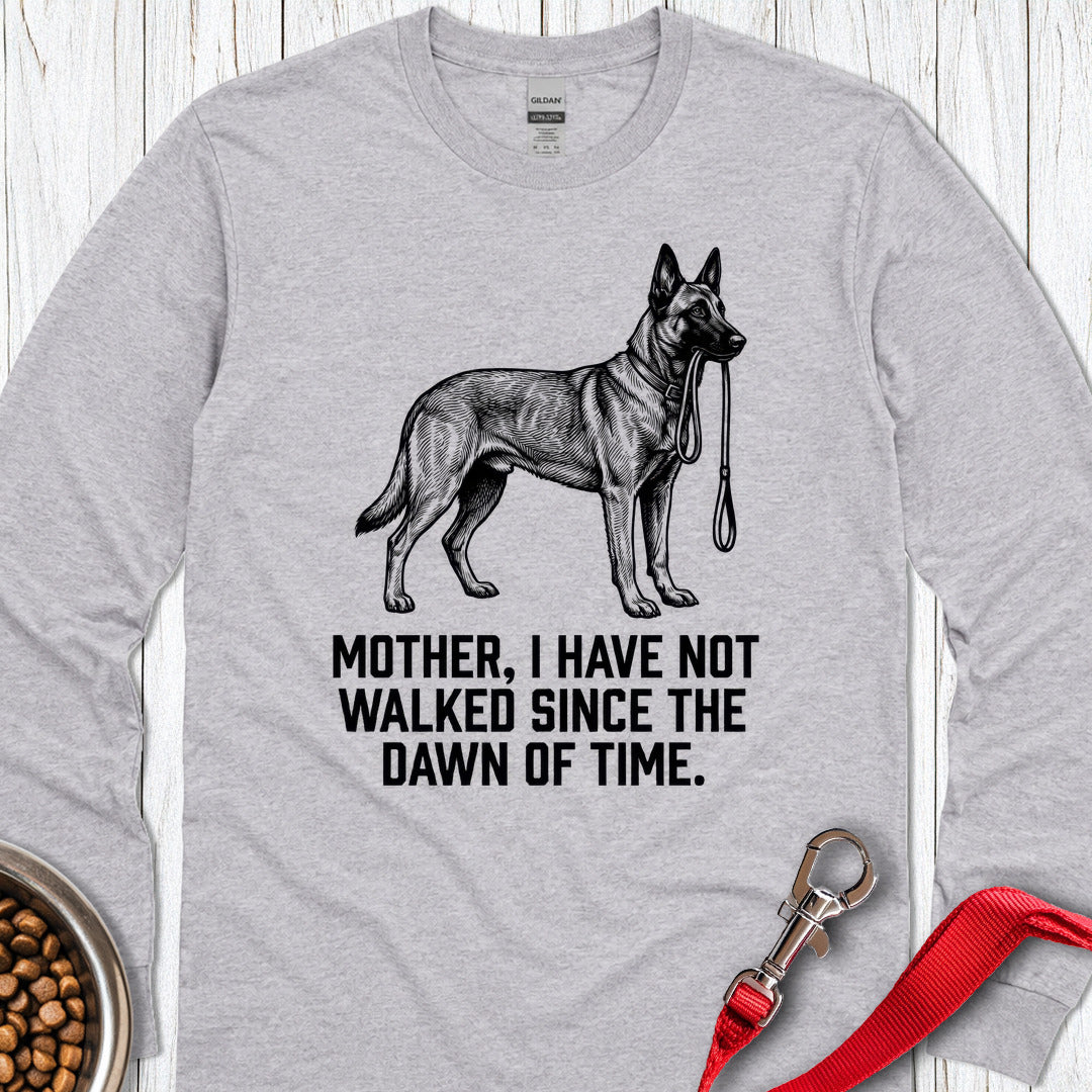 Belgian Malinois Walking Long Sleeve — Sport Grey