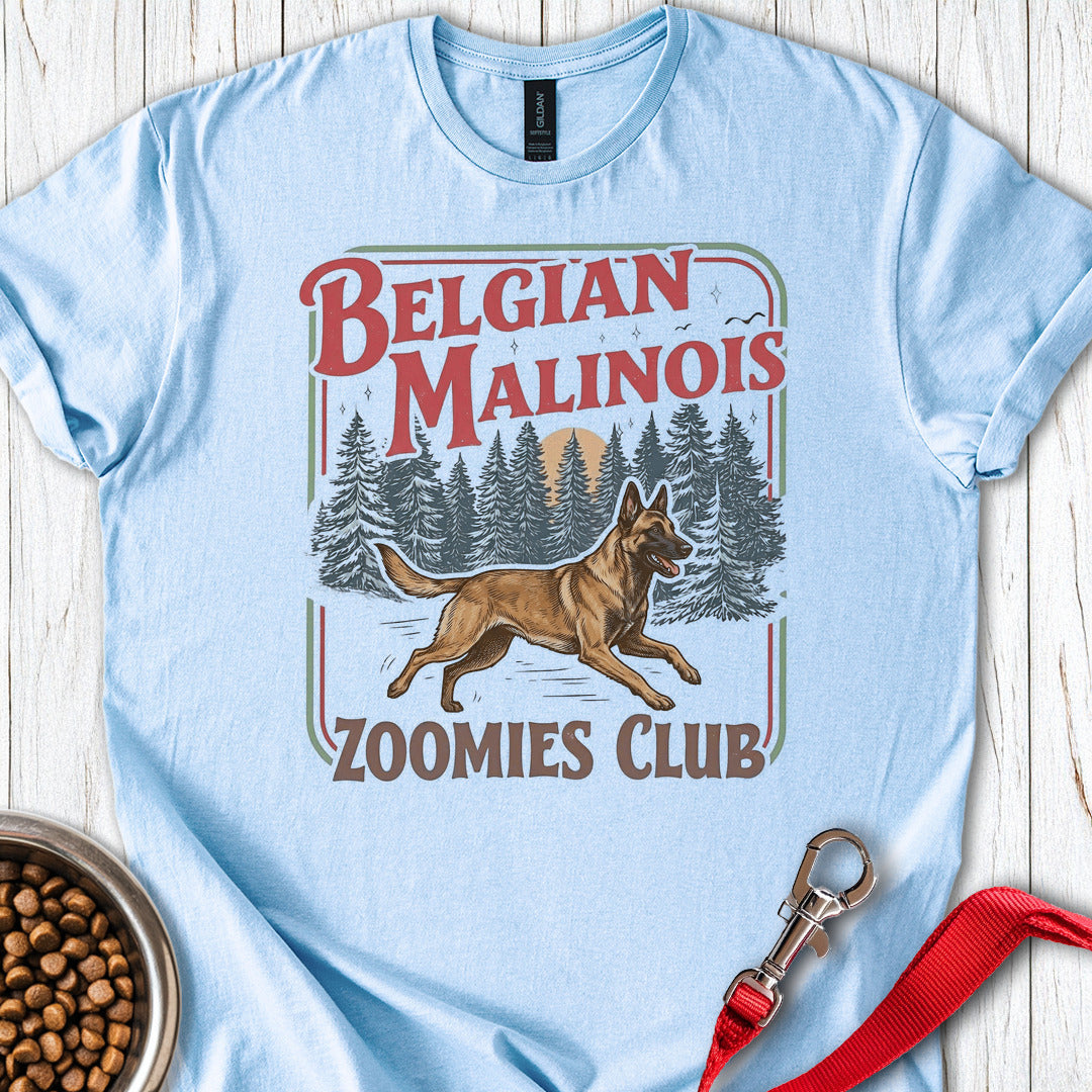 Belgian Malinois Zoomies Club Light Blue