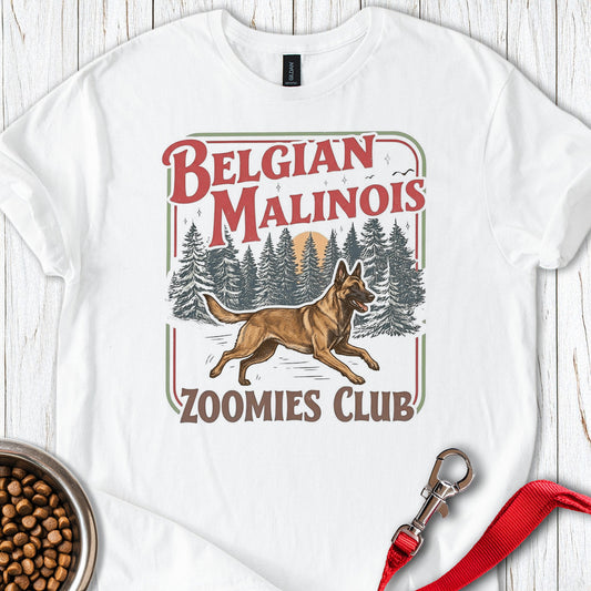 Belgian Malinois Zoomies Club White