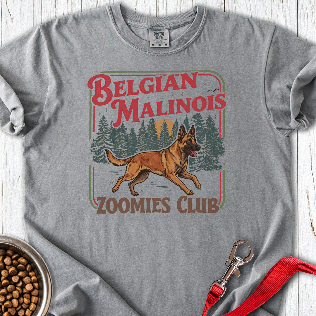 Belgian Malinois Zoomies Premium Tee Grey