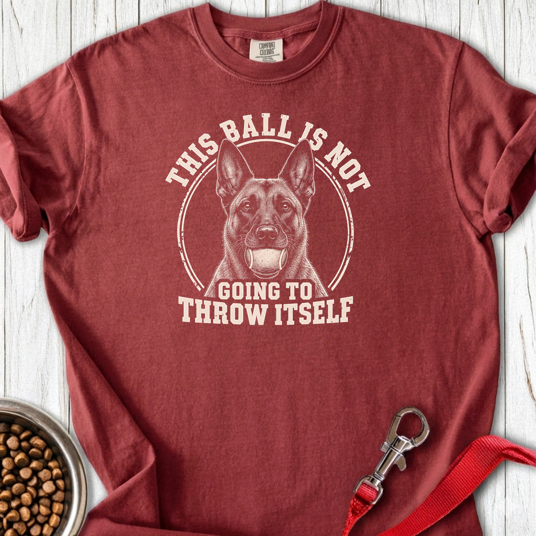 Belgian Mallinois Ball Premium Tee — Brick
