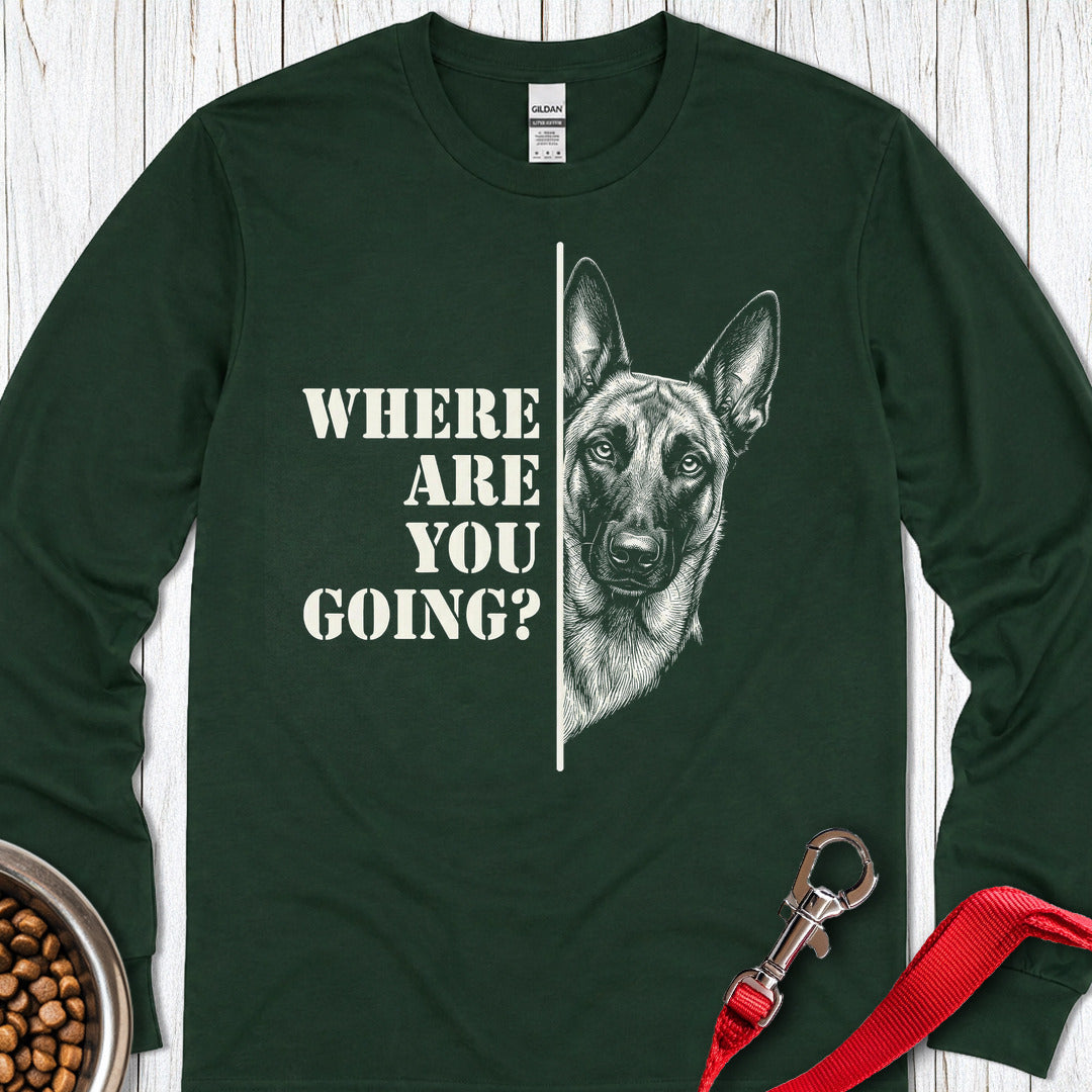 Belgian Mallinois Following Long Sleeve — Forest Green