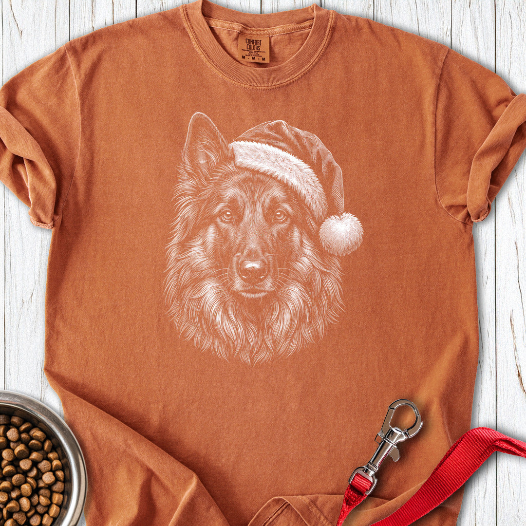 Belgian Tervuren Christmas Santa Hat Premium Tee Yam