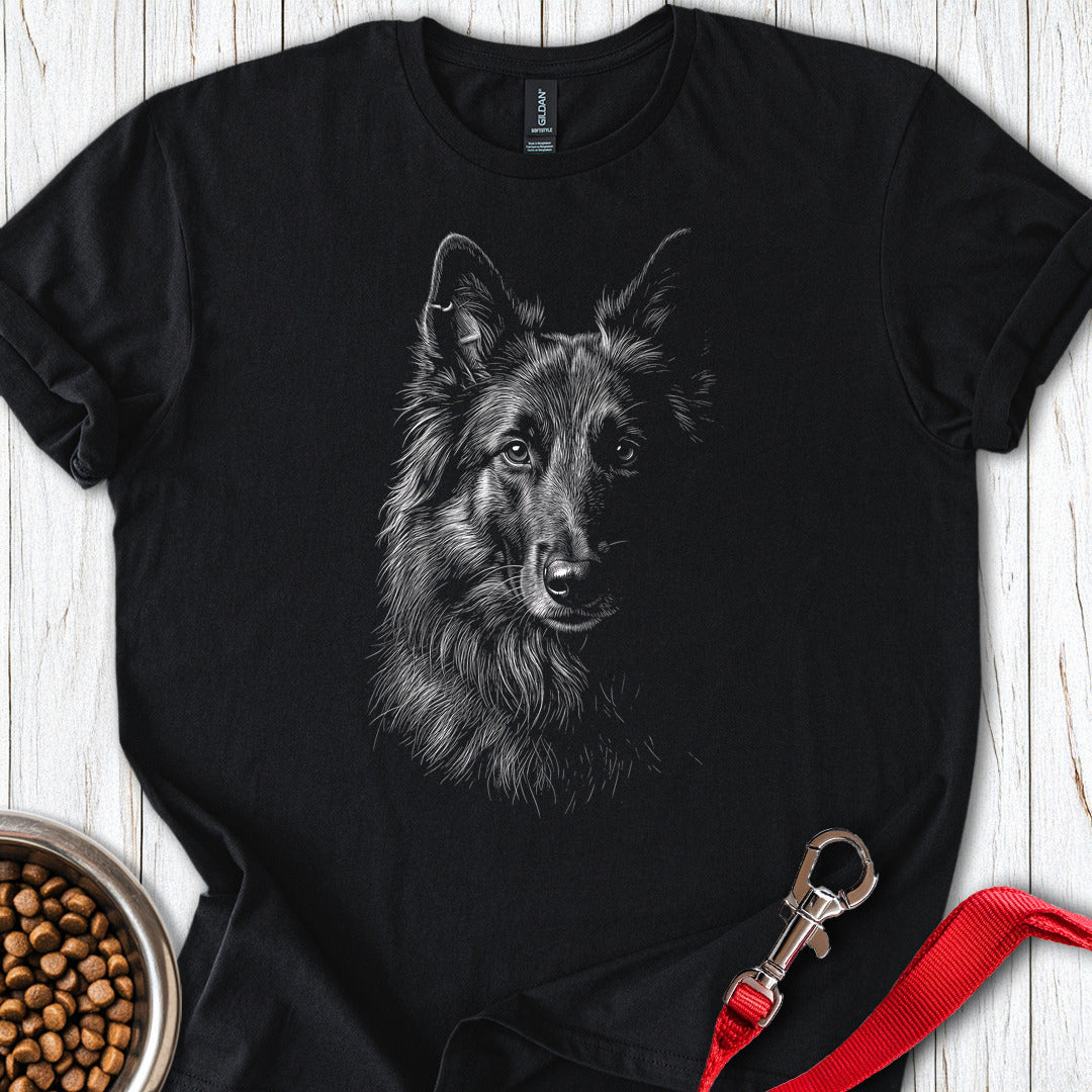 Belgian Tervuren Engraved — Black
