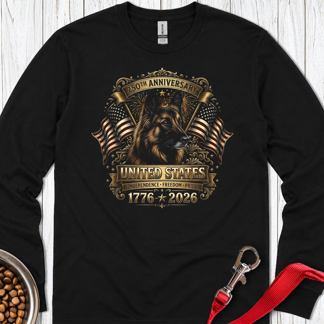 Belgian Tervuren Flag Shades Long Sleeve — Black
