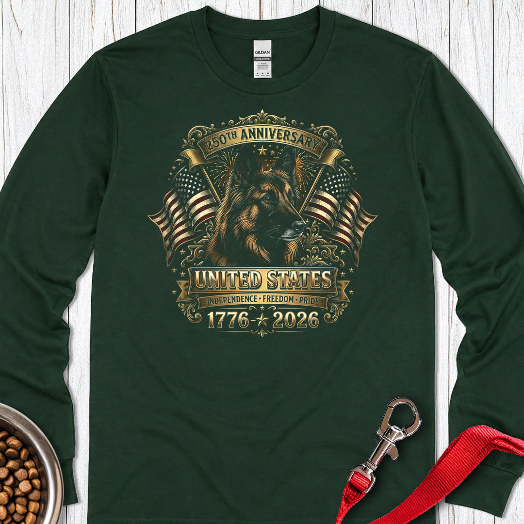 Belgian Tervuren Flag Shades Long Sleeve — Forest Green