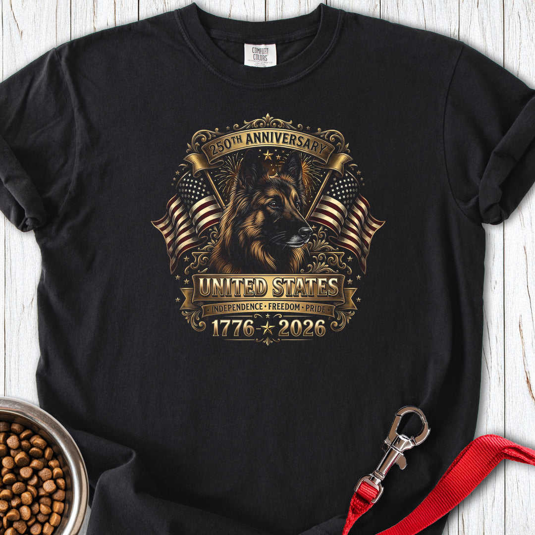 Belgian Tervuren Flag Shades Premium Tee — Black