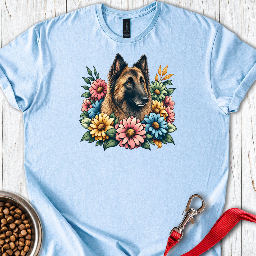 Belgian Tervuren Flower Wreath — Light Blue
