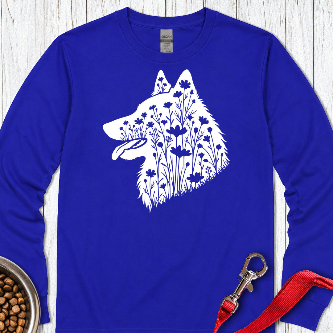 Belgian Tervuren Flowers Long Sleeve — Royal