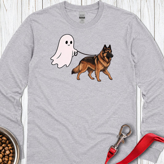 Belgian Tervuren Ghost Walk Long Sleeve — Sport Grey