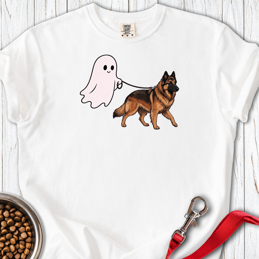 Belgian Tervuren Ghost Walk Premium Tee — White
