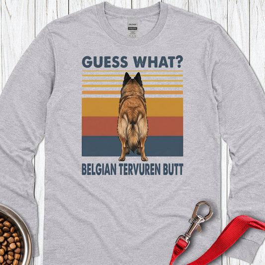 Belgian Tervuren Guess What Long Sleeve — Sport Grey