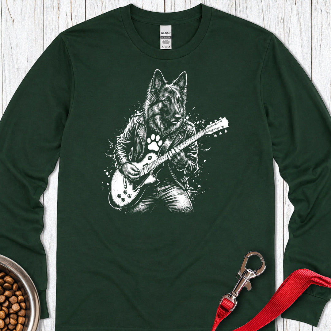 Belgian Tervuren Guitar Long Sleeve — Forest Green