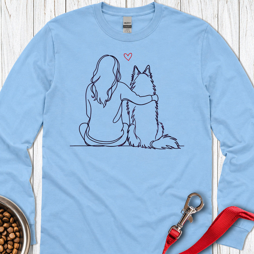Belgian Tervuren Hug Long Sleeve — Carolina Blue
