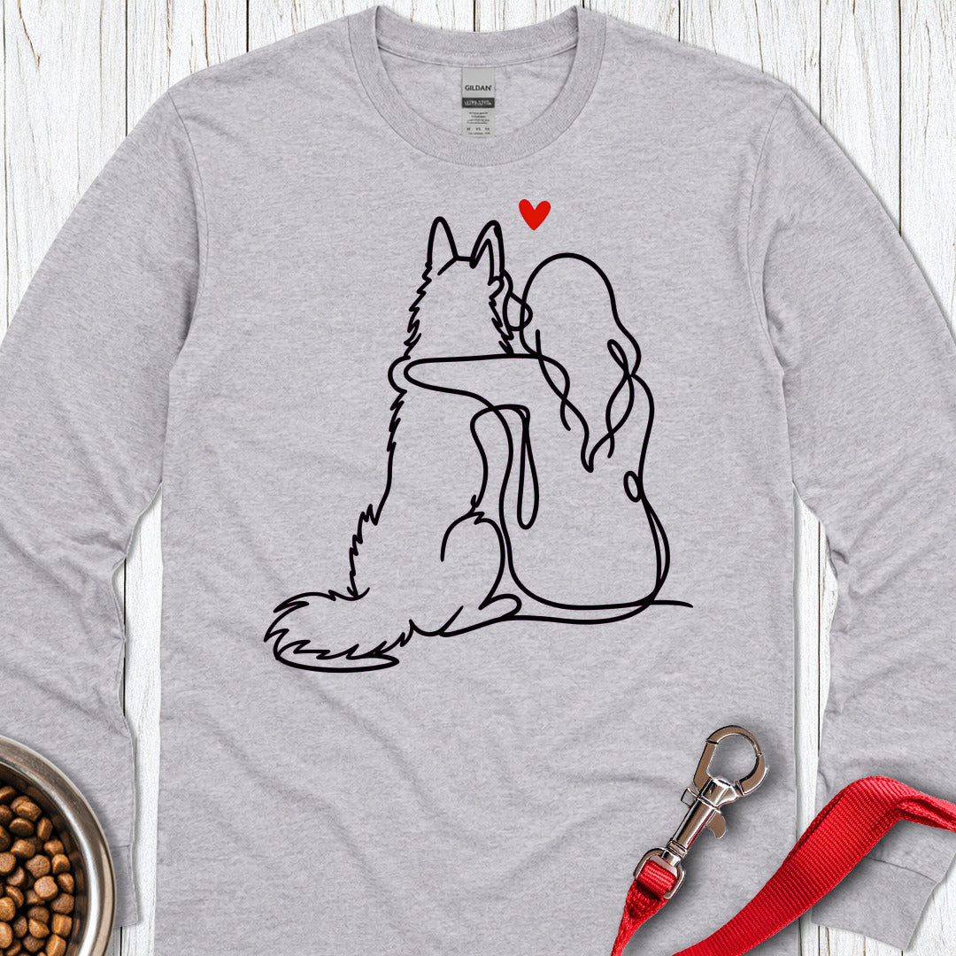 Belgian Tervuren Lineart Long Sleeve — Sport Grey