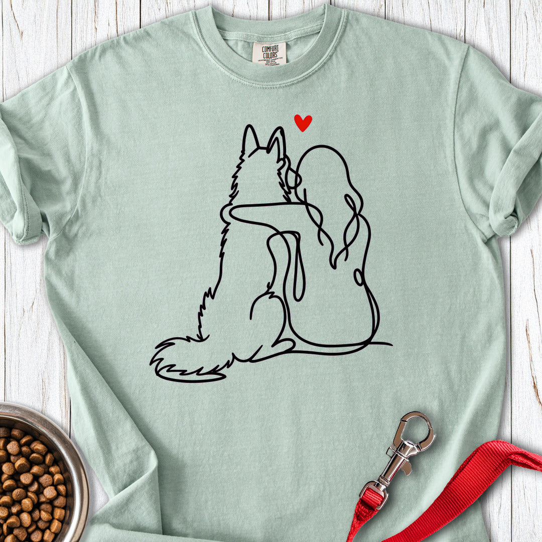 Belgian Tervuren Lineart Premium Tee — Bay