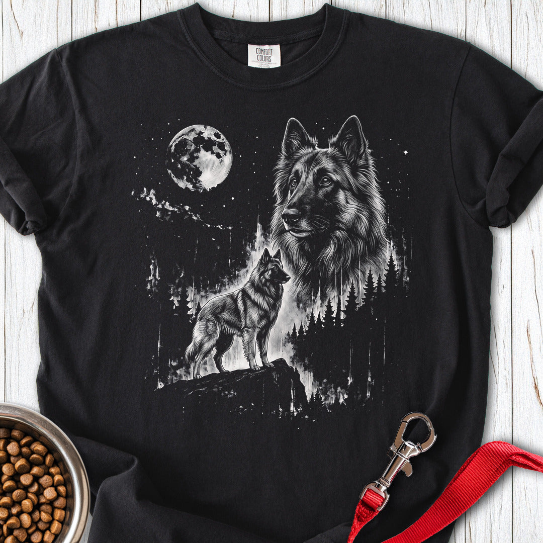 Belgian Tervuren Moonlight Premium Tee — Black